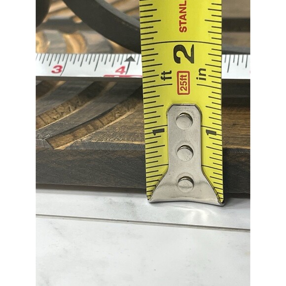 2 Vintage Handmade Pine/Wrought Iron Primitive Boho Wall Hanging Candle Holders - Picture 6 of 6